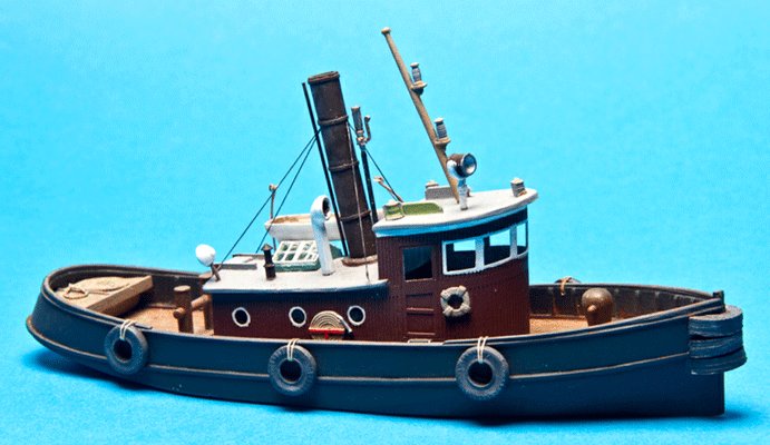 Sea Port Model Works H125 HO 53' Harbor Steam Tugboat Resin Kit