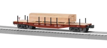 Lionel 6-82850 O Milwaukee Railroad 40' Flatcar with Lumber Load