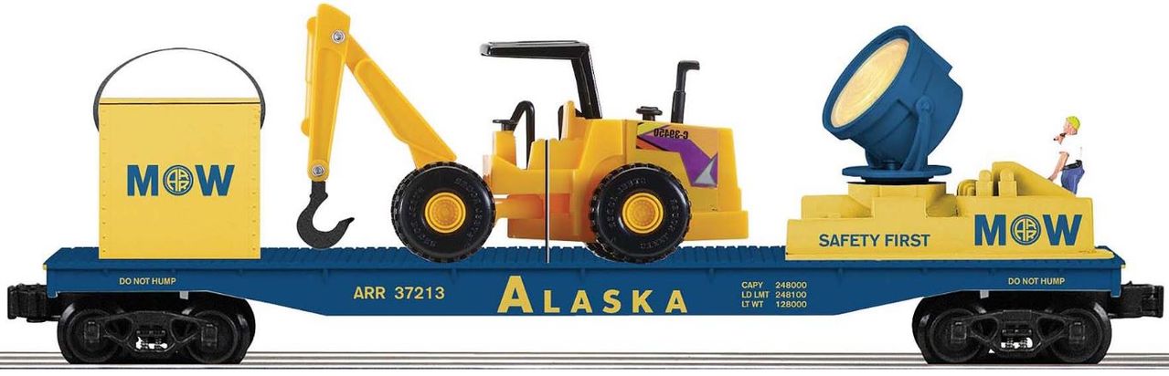 Lionel 6-22151 O Alaska Searchlight Car with Vehicle
