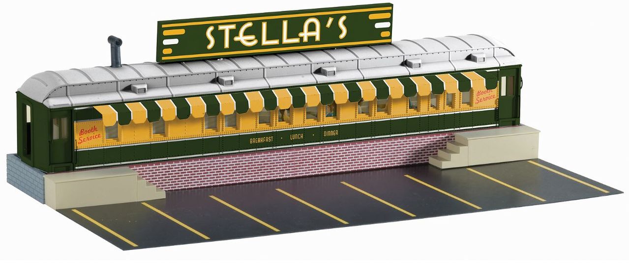 Lionel 6-22330 O Stella‘s Smoking Heavyweight Car Diner with Parking Lot