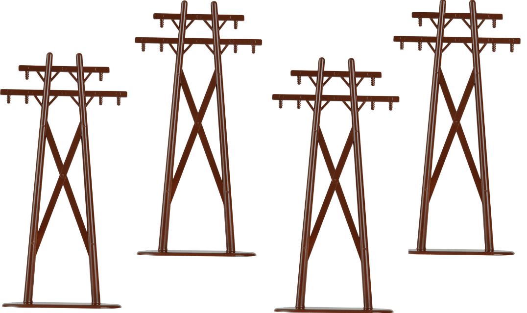 K-Line 6-22356 O High Tension Poles (Pack of 4)