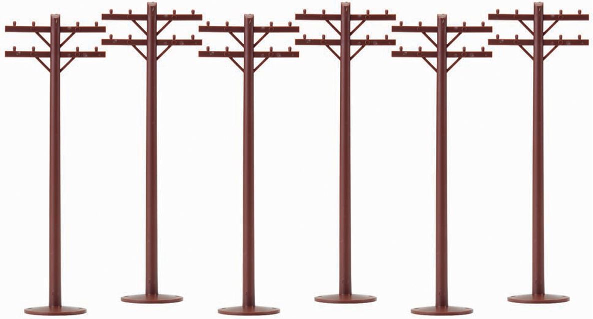 Lionel 6-22360 O Scale Telephone Poles (Pack of 6)