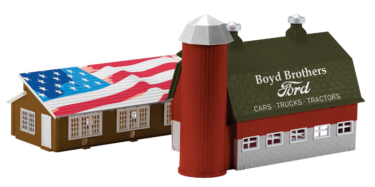 Lionel 6-22398 O Barn and Chicken Coop with Boyd Bros. Ford Advertising Kit