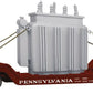 K-Line 6-21644 O Pennsylvania 16-Wheel Depressed Center Flatcar with Transformer