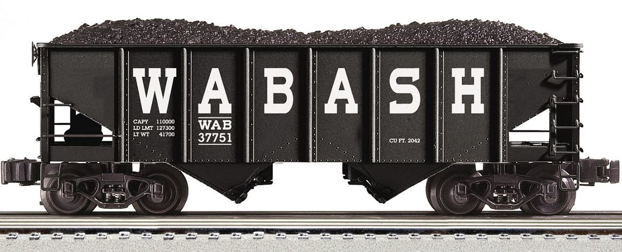 Lionel K-Line 6-22447 O Wabash Diecast 2-Bay Ribbed Hopper Car #37751