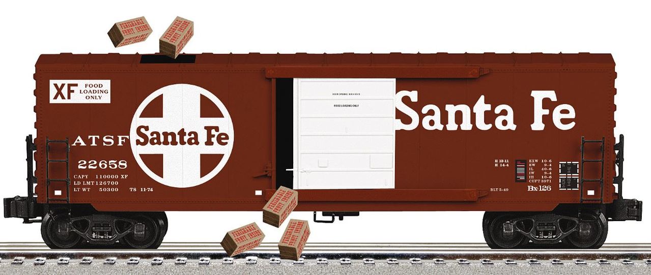 Lionel K-Line 6-21621 Santa Fe Operating Boxcar