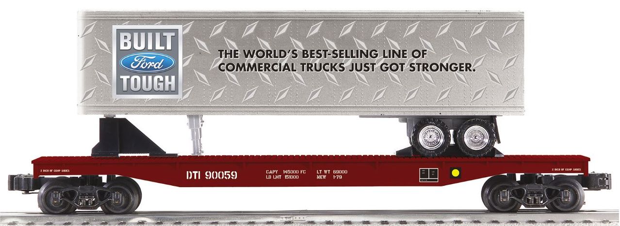 Lionel 6-21659 O Gauge Detroit Toledo & Ironton Flatcar with Ford Trailer