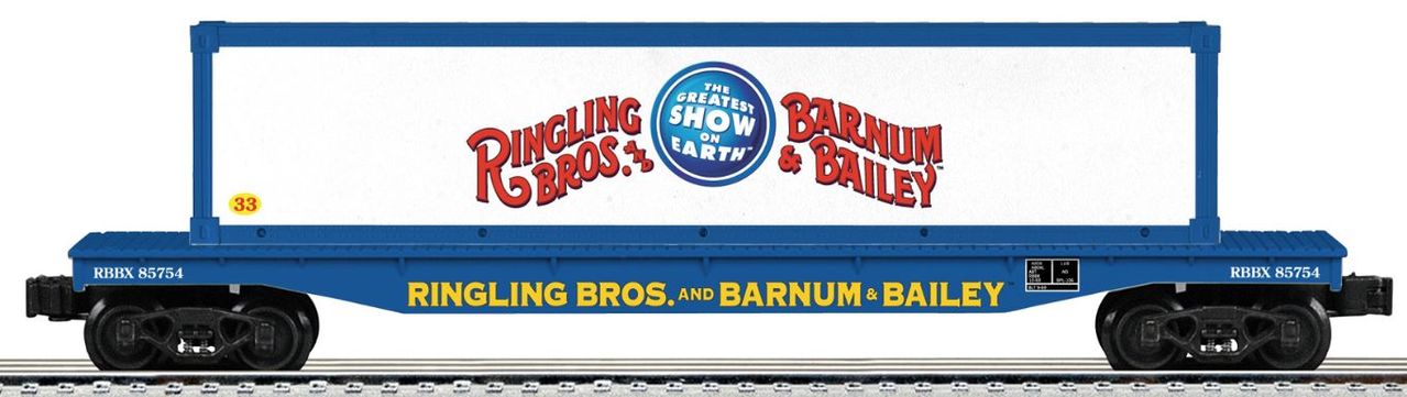 Lionel 6-22417 O Ringling Bros. Flatcar with Container