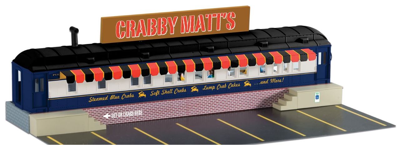 Lionel 6-22526 O Crabby Matt's Smoking Heavyweight Car Diner with Parking