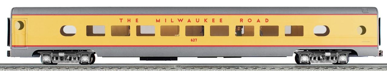 K-Line 6-22530 O Gauge Milwaukee Road 21" Aluminum Coach Car #627