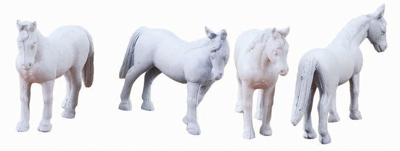 K-Line 6-22579 O By Lionel Circus Horses Animals Figures Unpainted (Set of 4)
