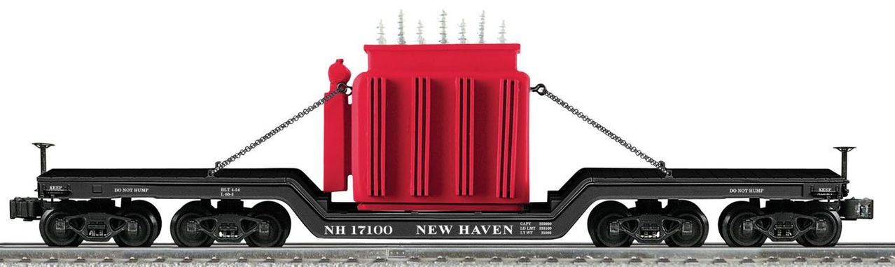 Lionel K-Line 6-22668 New Haven Scale DC Flat Car With Transformer