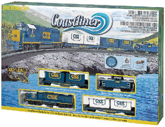 Bachmann 00734 CSX Coastliner HO Gauge Diesel Starter Freight Train Set