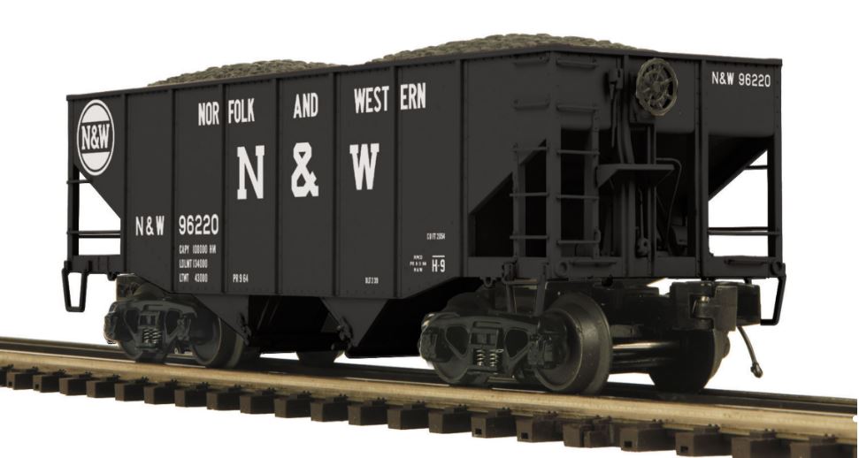 MTH 20-97338 O Norfolk & Western 2-Bay Fish Belly Hopper Car