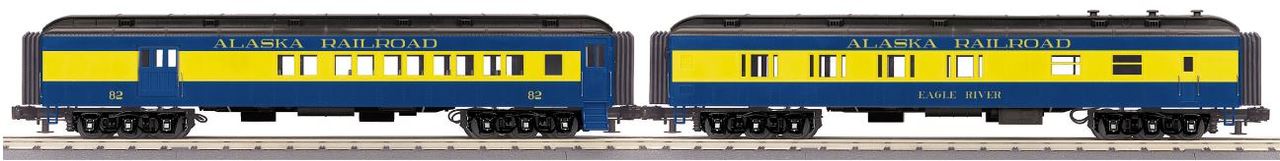MTH 30-69228 O Alaska Railroad 60' Madison Combine/Diner Set (Set of 2)