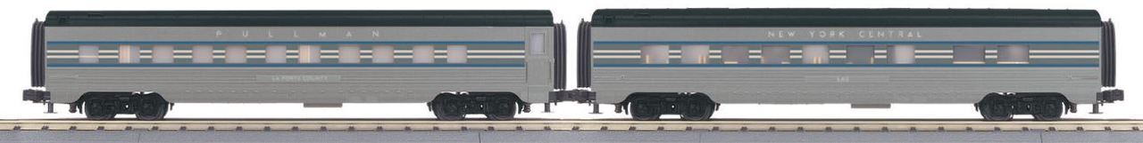 MTH 30-67756 O NYC 60' Streamlined Sleeper/Diner Passenger Car Set (Set of 2)