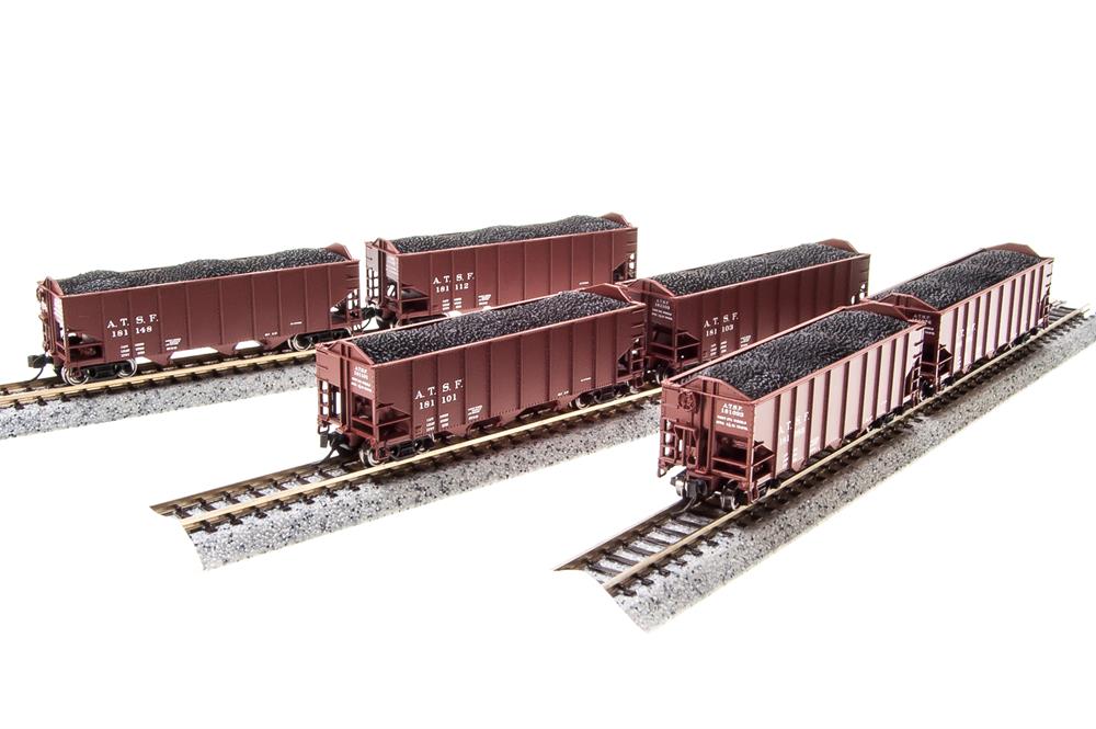 Broadway Limited 4452 HO ATSF 3-bay 6-pack Hopper Car