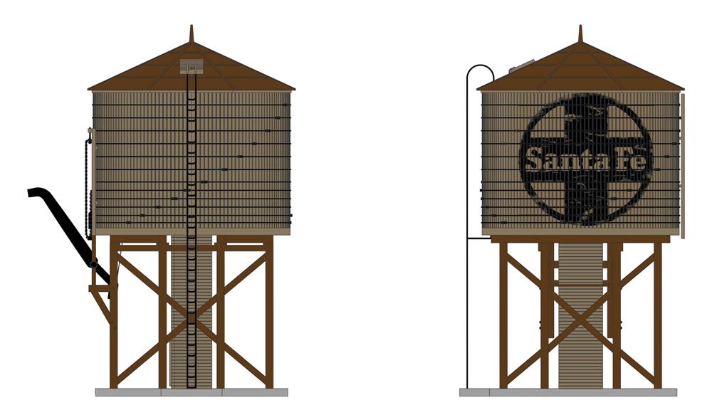 Broadway Limited 6132 N Santa Fe Logo Operating Water Tower with Sound