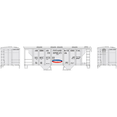 Roundhouse 96162 HO Trona PS-2 2003 2-Bay Covered Hopper #31346