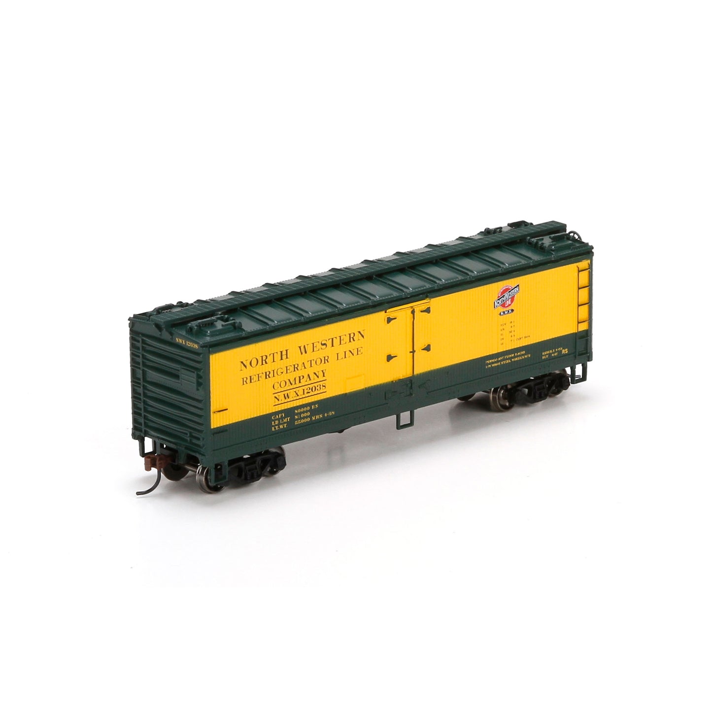 Athearn 85610 HO Chicago and NorthWestern 40' Wood Reefer #12038