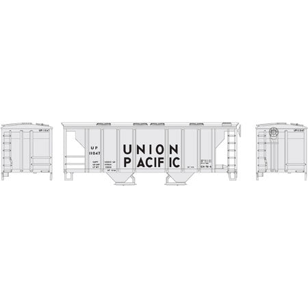 Roundhouse 96171 HO Union Pacific PS-2 2003 2-Bay Covered Hopper Car #11189