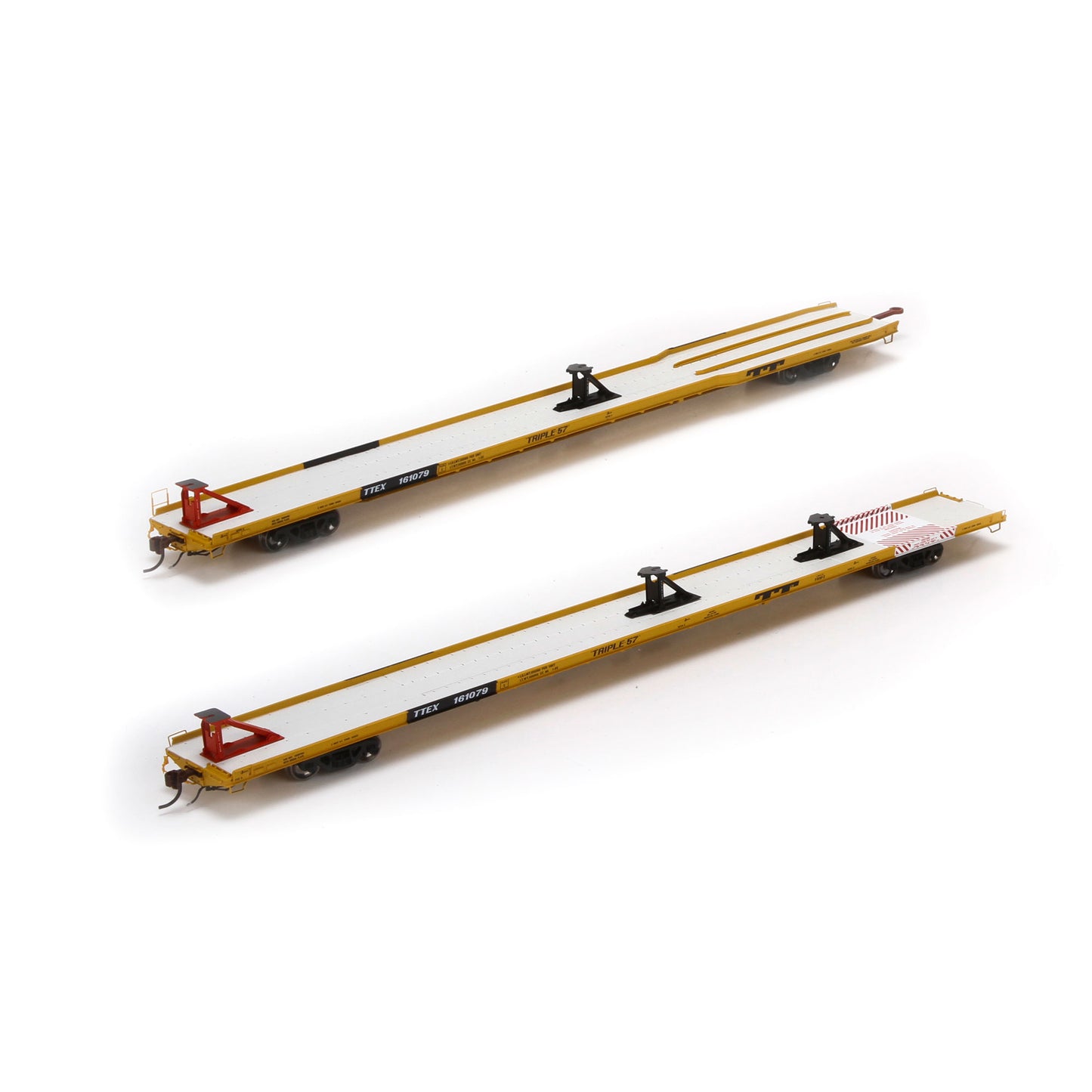 Athearn G69957 HO TTX/Long Runner F89-F89'8" TOFC Flat #161079 (2)