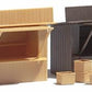 Busch 1055 HO 2 Stands/Market Stalls w/Crates Building Kit