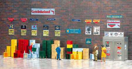 Busch 1134 HO Scale Assorted Beverage Cases Plastic Kit