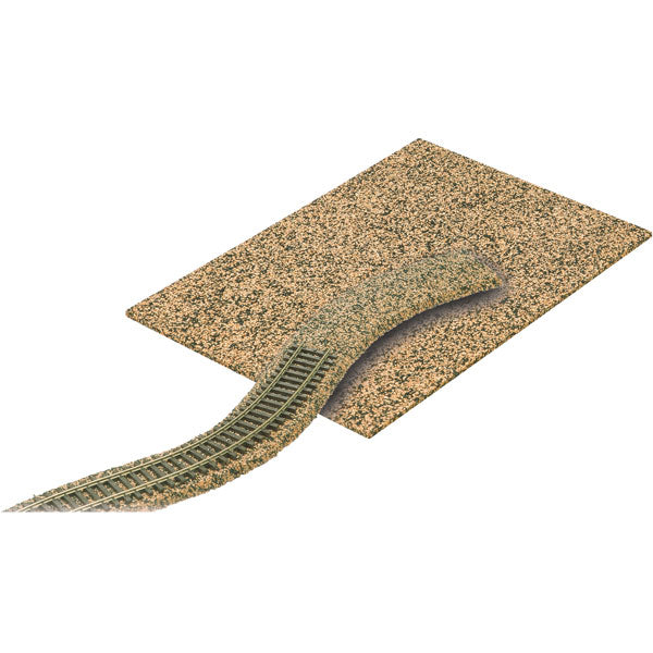 Busch 7506 N 12 x 8 Single Cork Roadbed Sheet