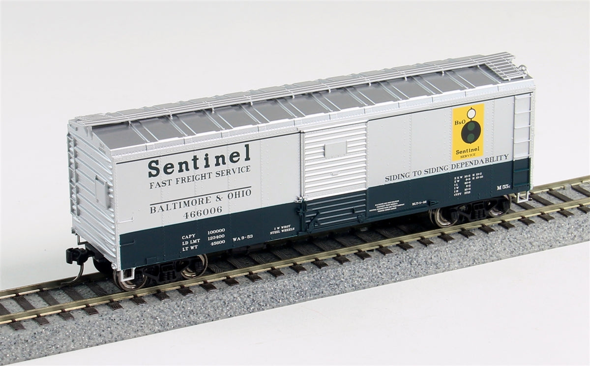 Bowser 41295 HO Baltimore and Ohio Sentinel 40' Steel Side Box Car #466024