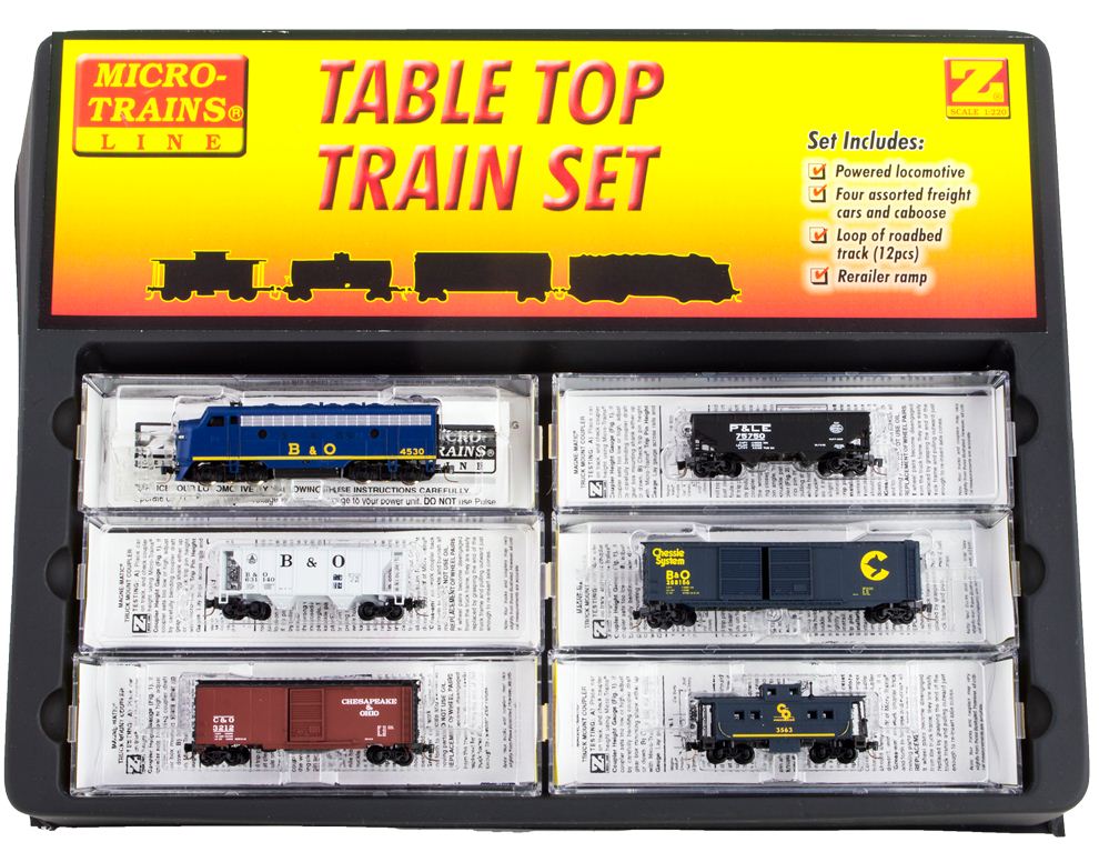 MicroTrains 99403861 Baltimore & Ohio F7 Z Gauge Diesel Freight Train Set