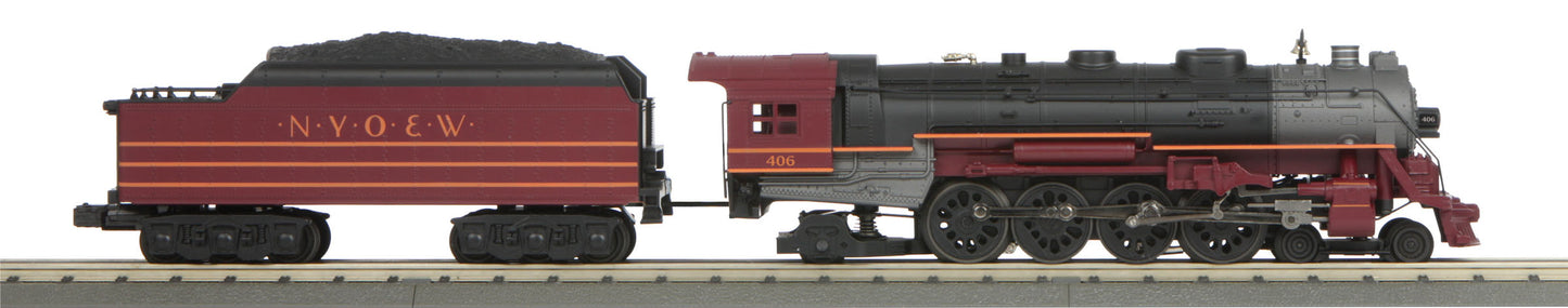 MTH 30-1653-1 O NYO&W L-3 4-8-2 3-Rail Steam Loco w/ P-S 3.0 #406 - 3-Rail
