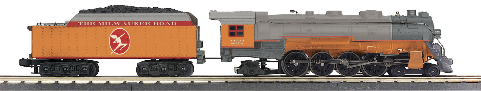 MTH 30-1654-1 O MILW Class L-3 4-8-2 Mohawk Steam Loco w/PS 3.0 #252 - 3-Rail