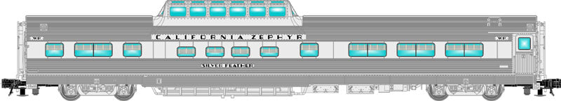 Atlas 30011532 O California Zephyr Western Pacific Streamlined Dome Car #812
