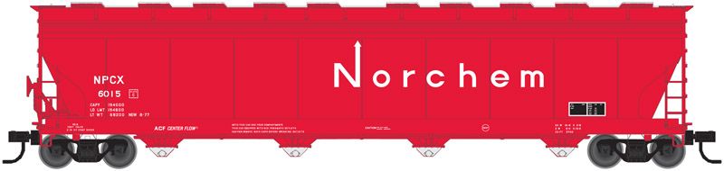 Atlas 20003554 HO Norchem ACF 5701/5800 4-Bay Covered Hopper #6015