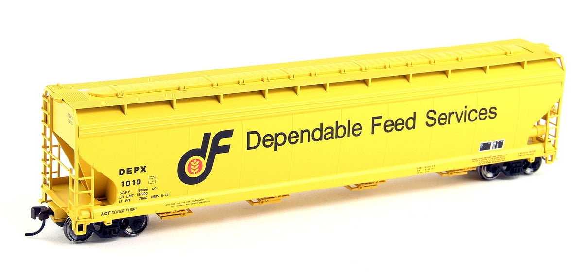Atlas 20003564 HO Dependable Feeds ACF 5701 4-Bay Grain Hopper #1010