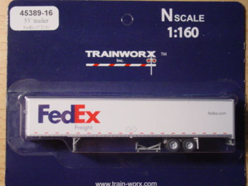 Trainworx Inc 45389-16 N 53' FedEx Freight Trailer #972140