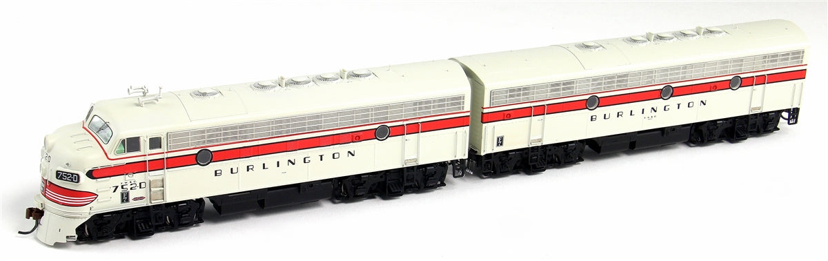 Athearn G22570 HO Burlington EMD F7A/F7B FW&D Diesel Locomotive Set #752D/#752C
