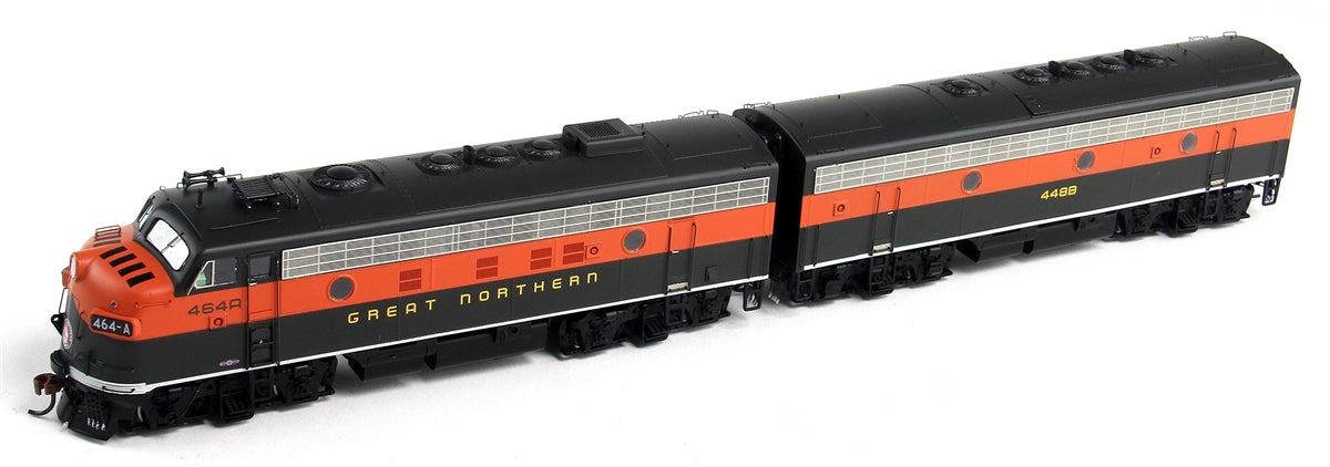 Athearn G22572 HO Great Northern EMD F7A/F7B Diesel Locomotive Set #464A/#448B