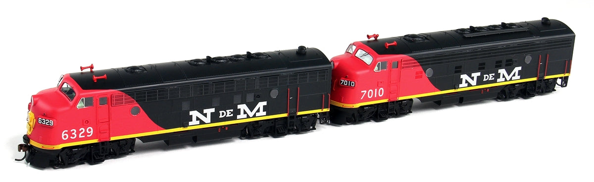 Athearn G22686 HO Nacionales de Mexico FP7A/FP9A Diesel w/DCC,Sound #6329/#7010
