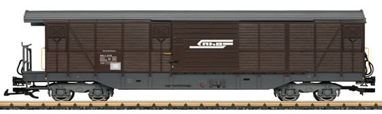 LGB 40083 G Rhatische Bahn Boxcar Era IV (brown sliding doors)