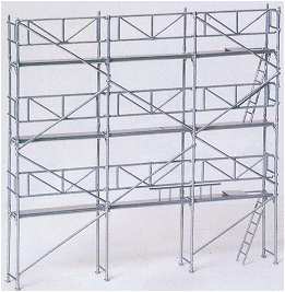 Preiser 17180 HO Rolling/Facade Scaffolding Plastic Model Kit