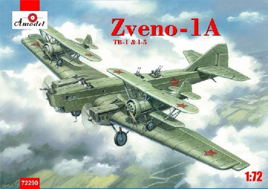 A Model from Russia 72290 1:72 Zveno 1A TB1 & I5 Military Aircraft Plane Kit