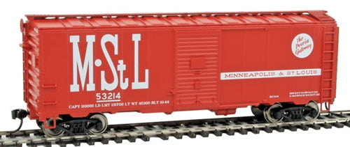 Walthers 910-1696 HO Minneapolis & St. Louis 40' AAR 1944 Boxcar #53214