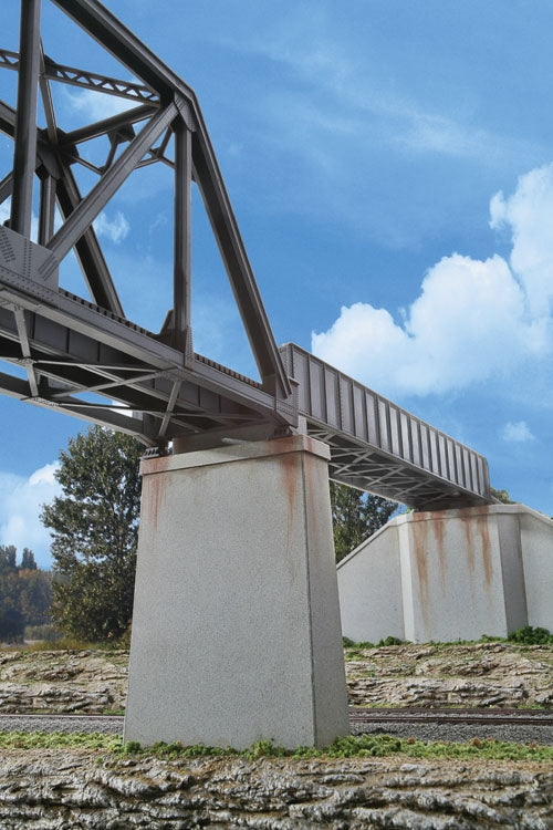 Walthers 933-4550 HO Single-Track Railroad Bridge Concrete Piers Kit (Pack of 2)