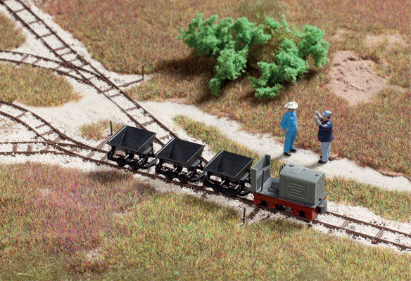 Walthers 949-3007 HOn2 Light Industrial Rail Series Kit Locomotive, Track & Car