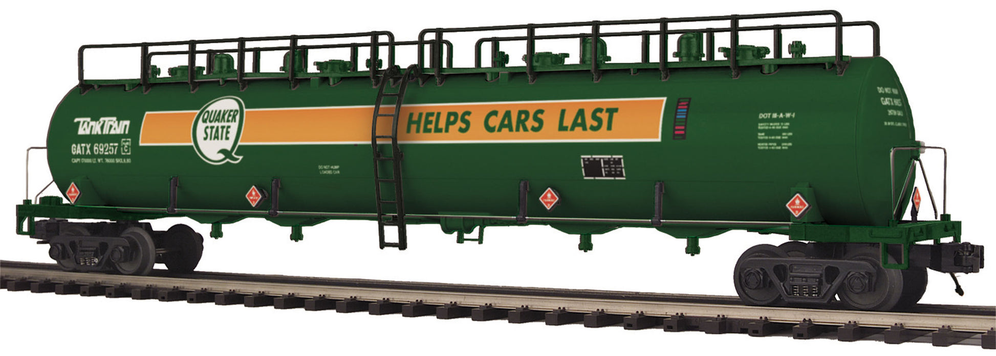 MTH 20-96732 O Quaker State 20K Gallon 4-Compartment Tank Car