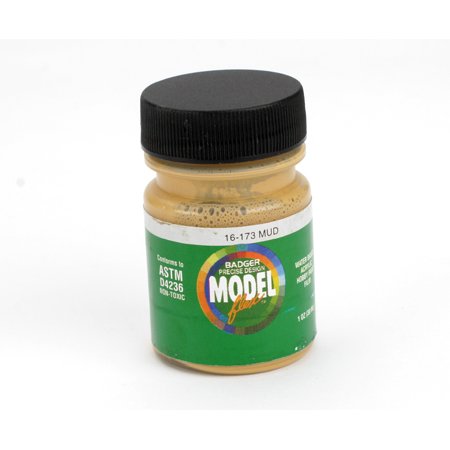 Badger 16-173 Mud Modelflex Railroad Acrylic Hobby Paint - 1 oz. Bottle