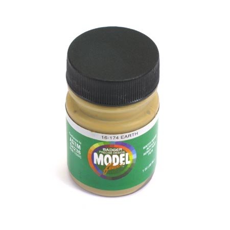 Badger 16-174 Earth Modelflex Railroad Acrylic Hobby Paint - 1 oz. Bottle