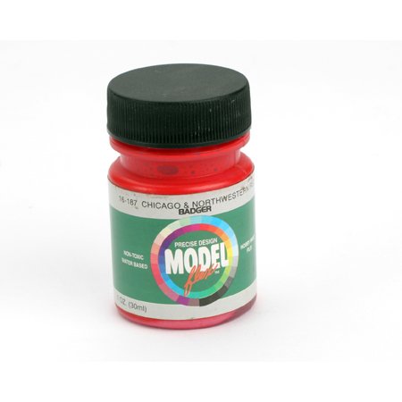 Badger 16-187 C&NW Red Modelflex Railroad Acrylic Paint - 1 oz. Bottle